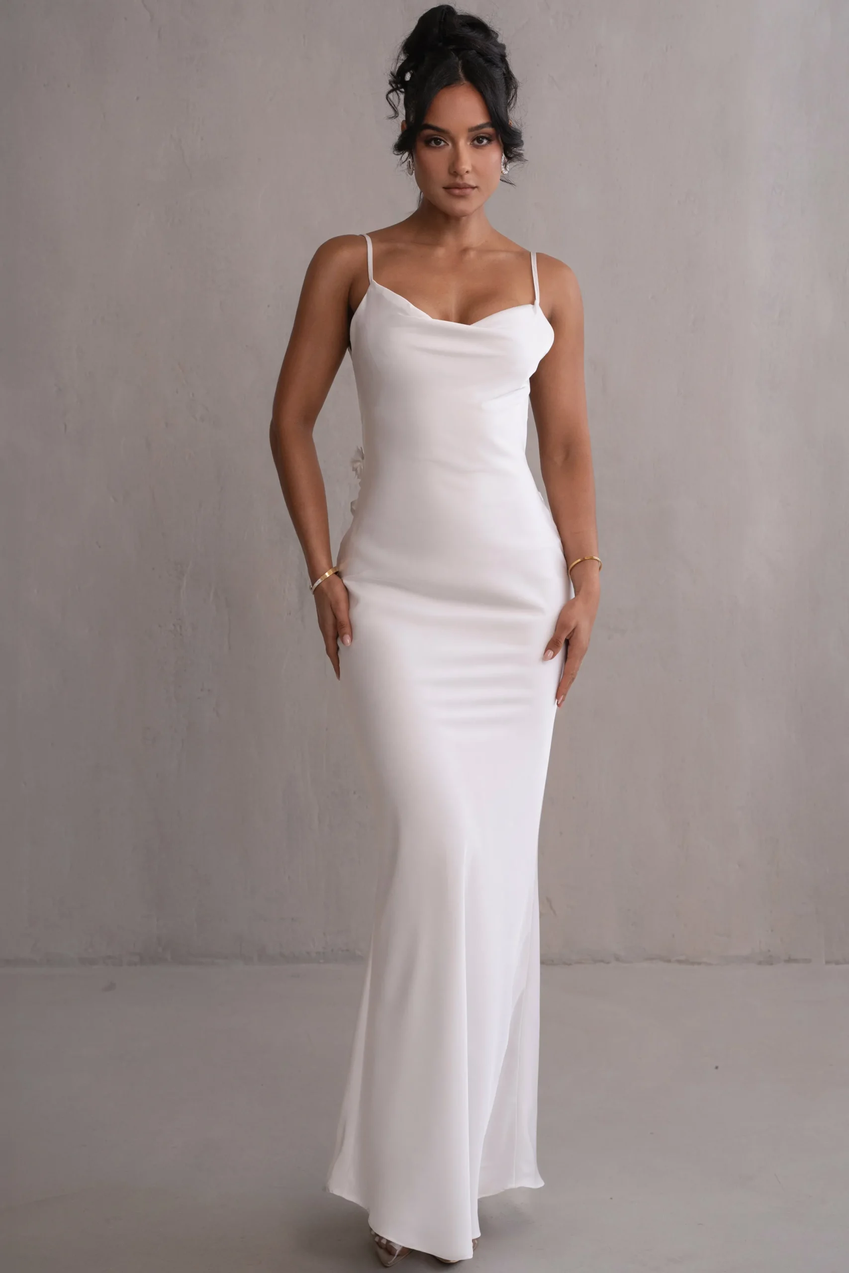 JLUXLABEL Ivory Down The Aisle Satin Gown