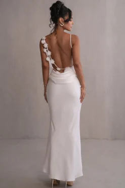 JLUXLABEL Ivory Down The Aisle Satin Gown