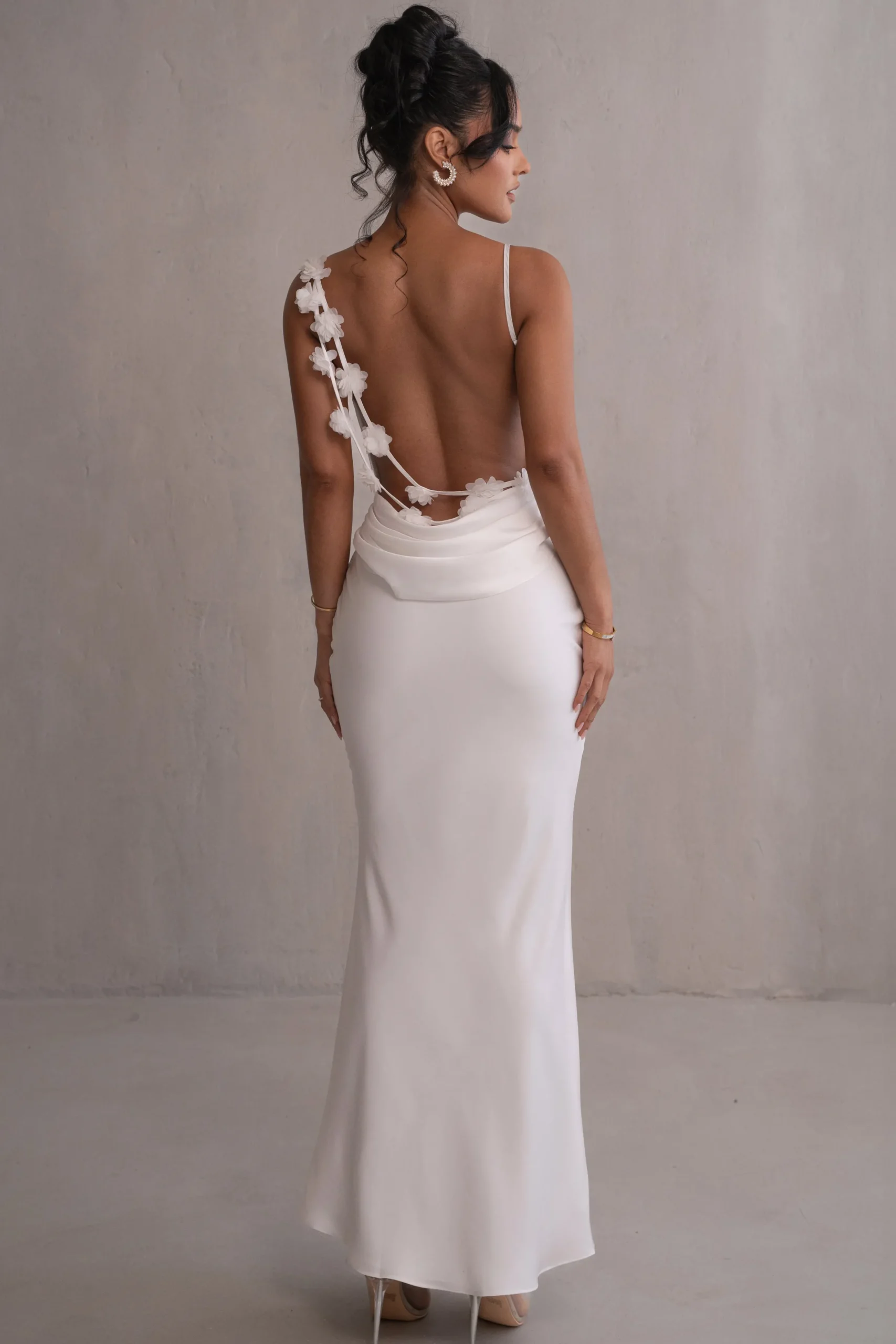 JLUXLABEL Ivory Down The Aisle Satin Gown
