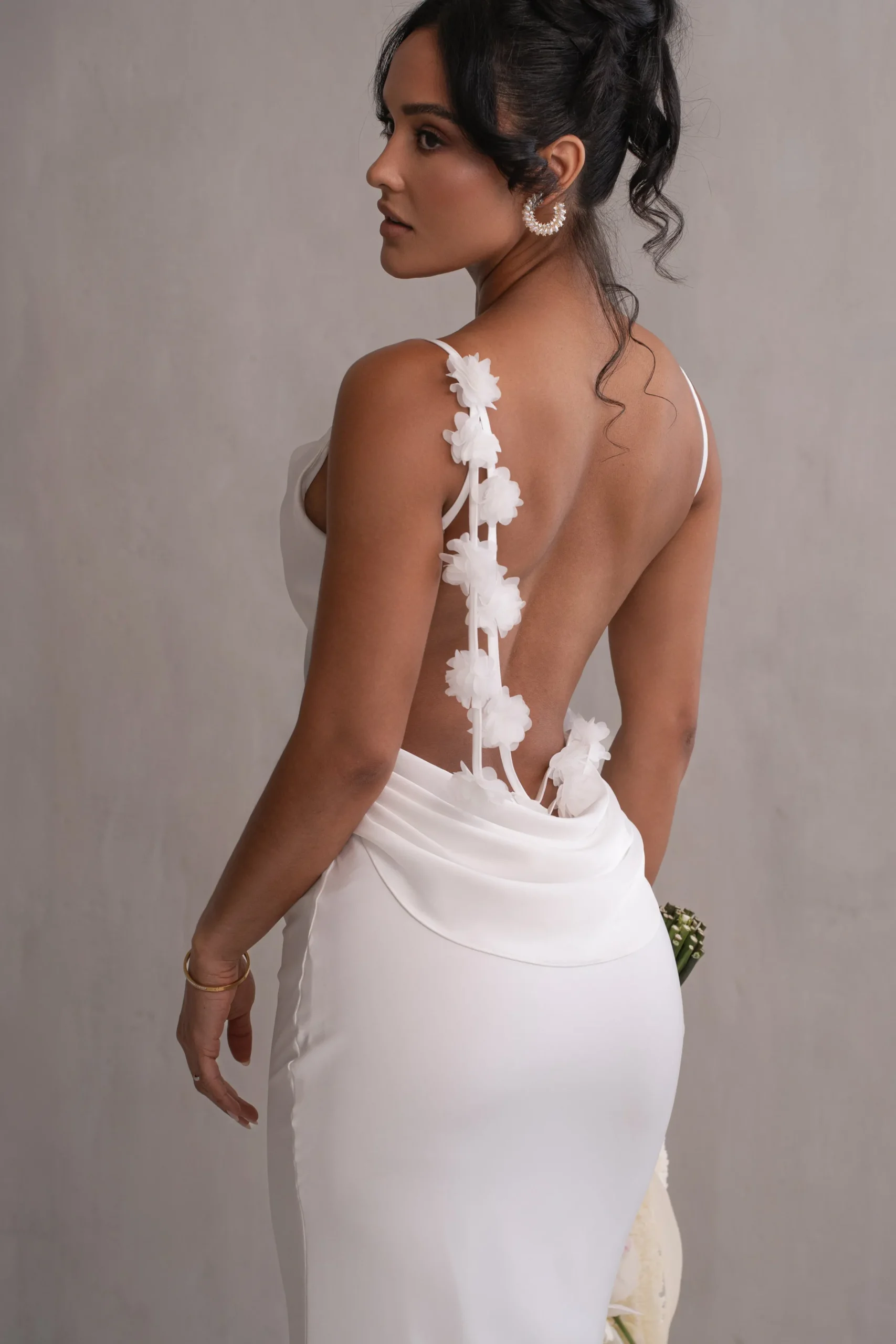 JLUXLABEL Ivory Down The Aisle Satin Gown