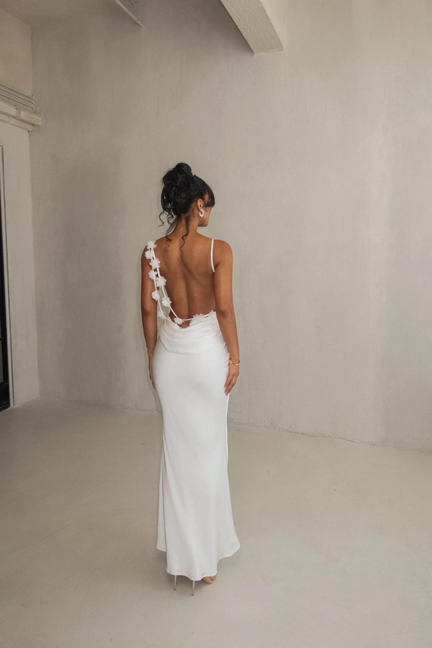 JLUXLABEL Ivory Down The Aisle Satin Gown