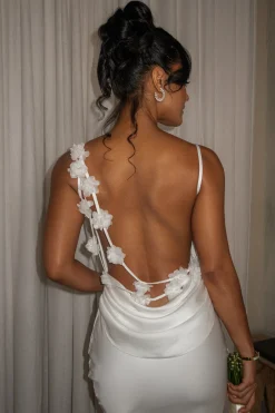 JLUXLABEL Ivory Down The Aisle Satin Gown
