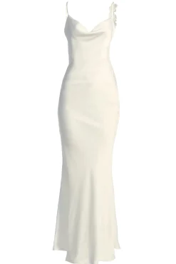 JLUXLABEL Ivory Down The Aisle Satin Gown