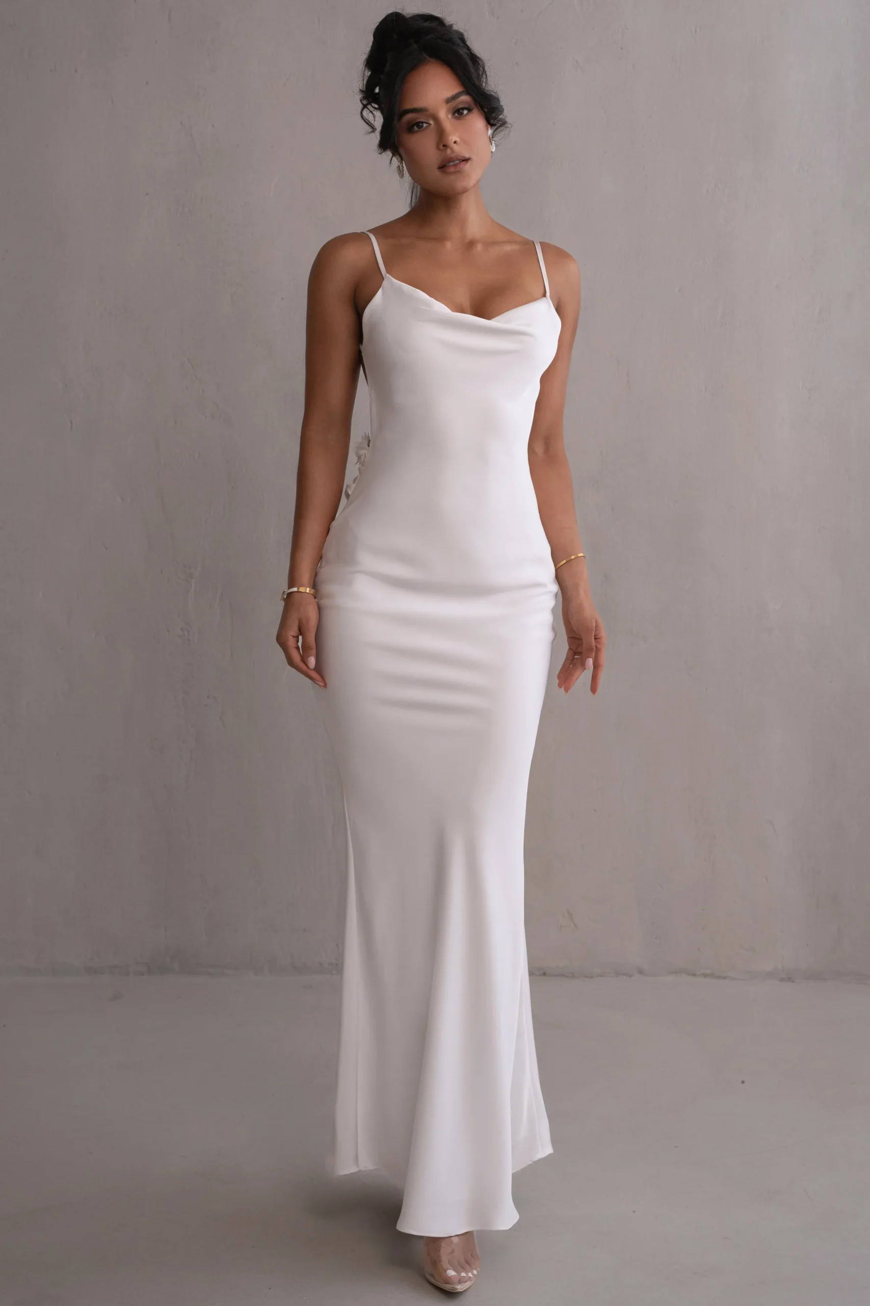 JLUXLABEL Ivory Down The Aisle Satin Gown