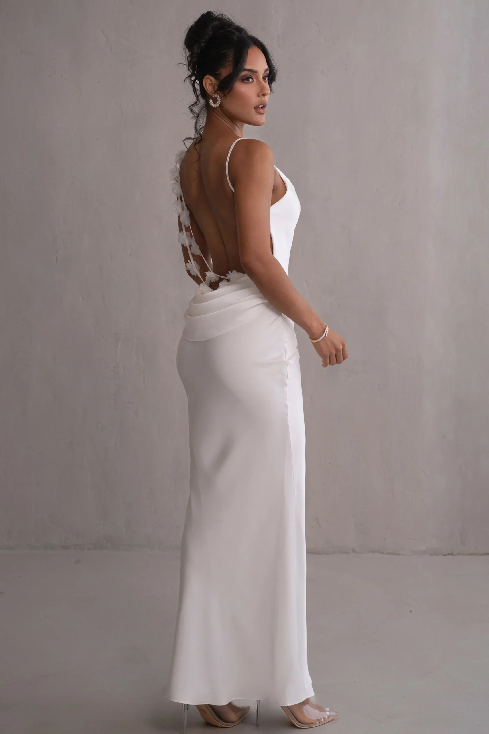 JLUXLABEL Ivory Down The Aisle Satin Gown
