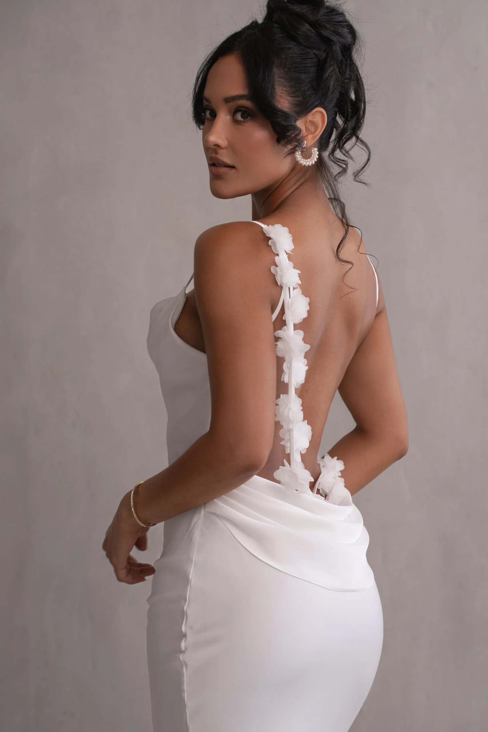 JLUXLABEL Ivory Down The Aisle Satin Gown
