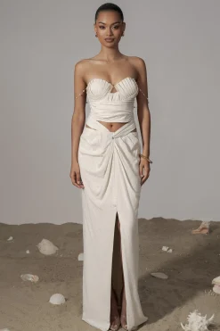 JLUXLABEL Ivory Dreamland Linen Skirt