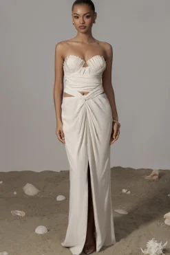 JLUXLABEL Ivory Dreamland Linen Skirt