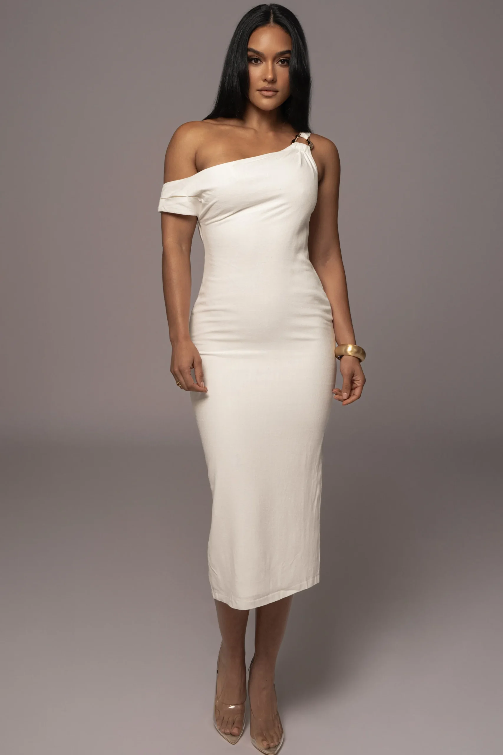 JLUXLABEL Ivory Escape Linen Dress