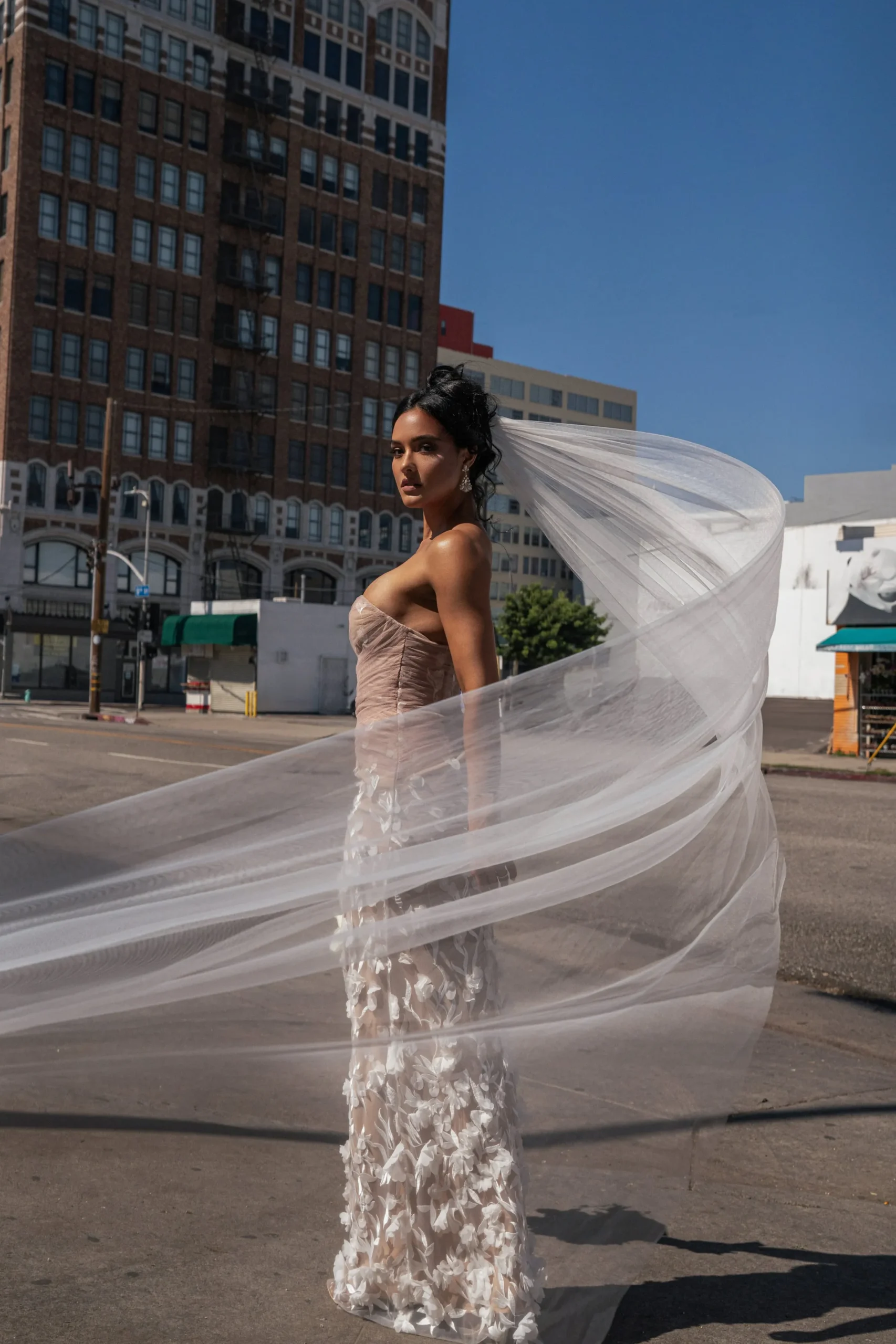 JLUXLABEL Ivory Everlasting Embroidered Gown