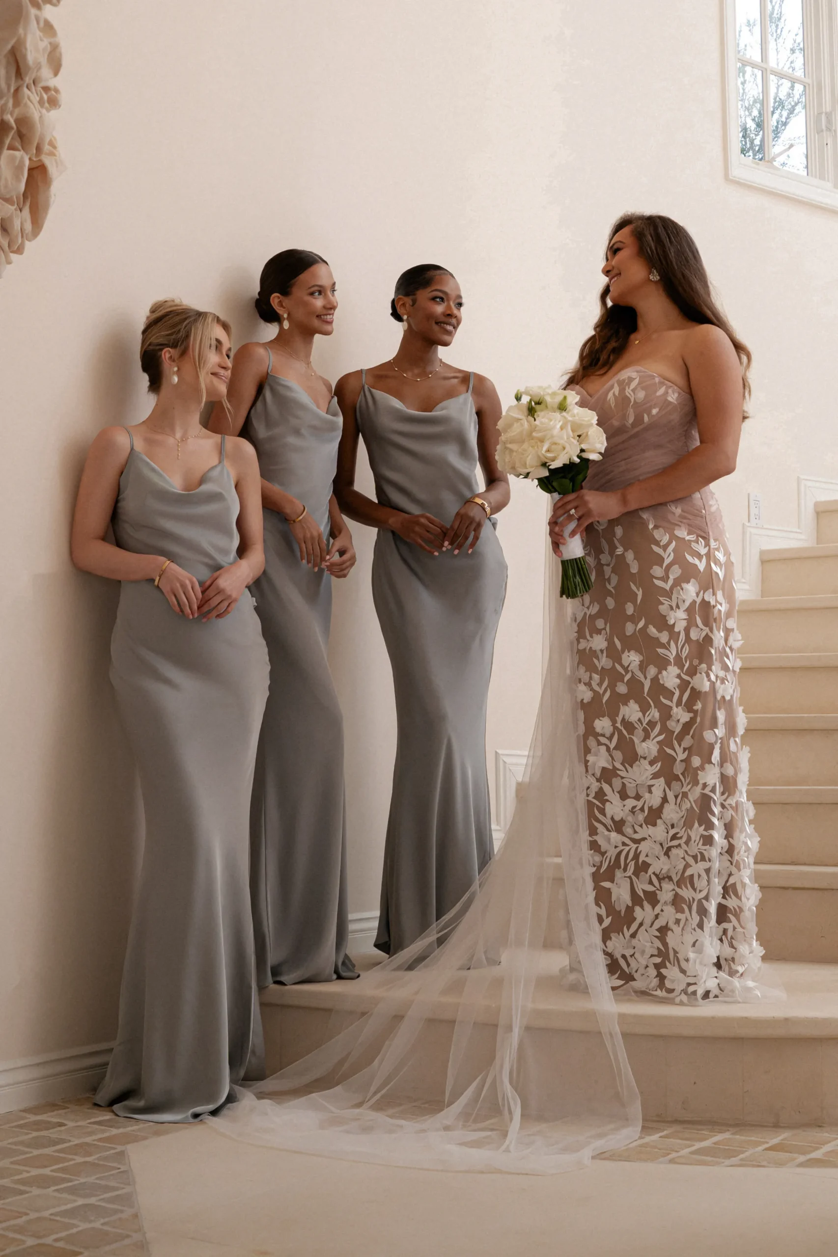 JLUXLABEL Ivory Everlasting Embroidered Gown