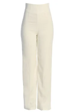 JLUXLABEL Ivory Explorer Linen Pants