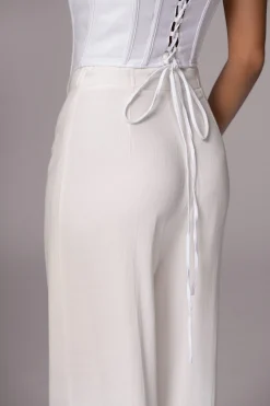 JLUXLABEL Ivory Explorer Linen Pants