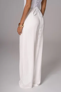 JLUXLABEL Ivory Explorer Linen Pants