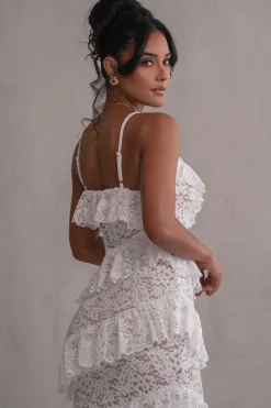 JLUXLABEL Ivory Feeling Of Forever Ruffle Dress