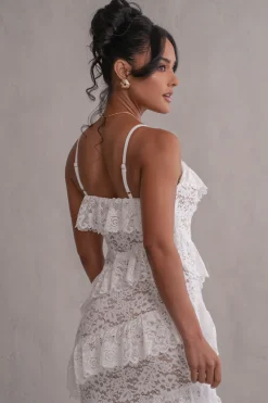 JLUXLABEL Ivory Feeling Of Forever Ruffle Dress