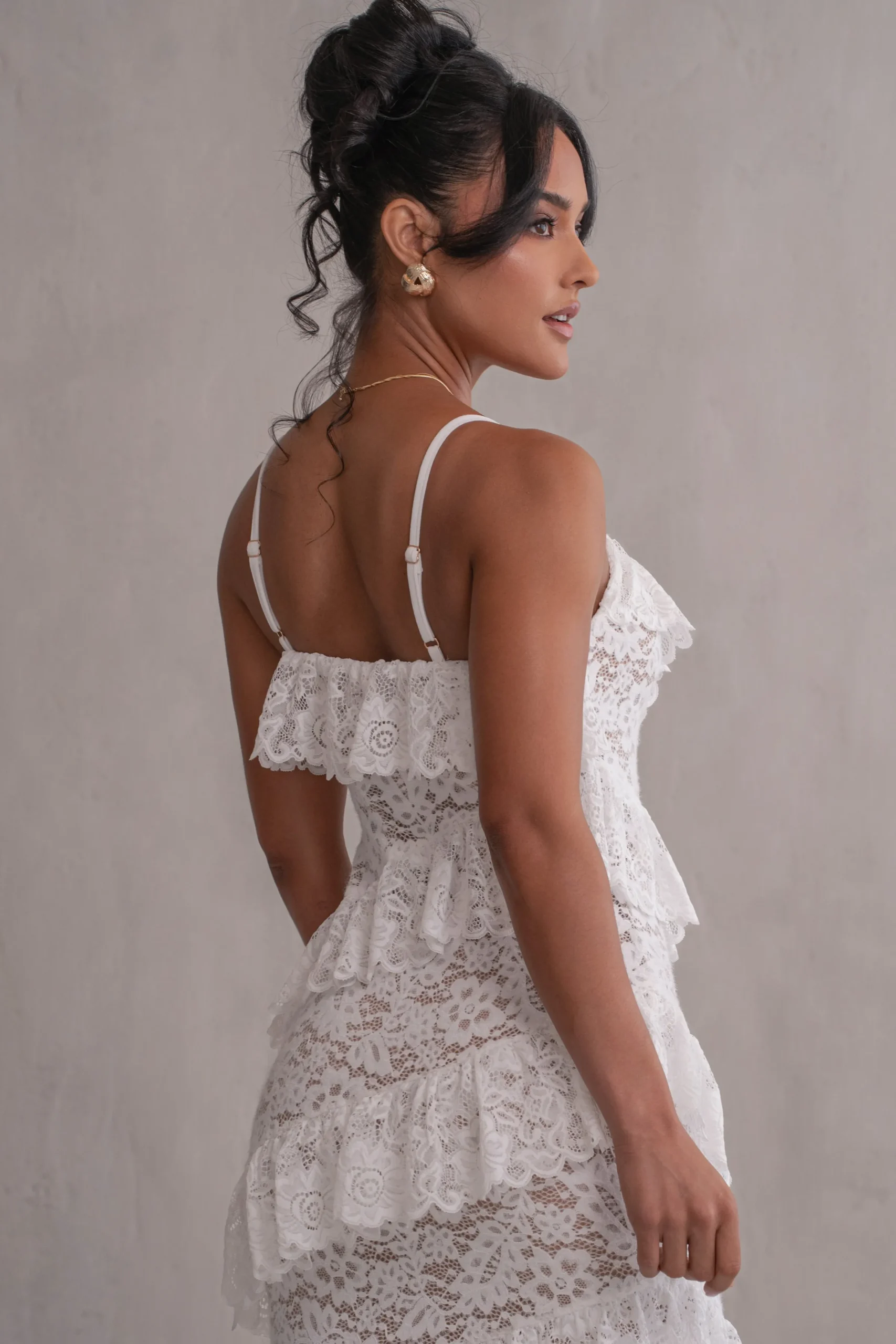 JLUXLABEL Ivory Feeling Of Forever Ruffle Dress