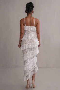 JLUXLABEL Ivory Feeling Of Forever Ruffle Dress