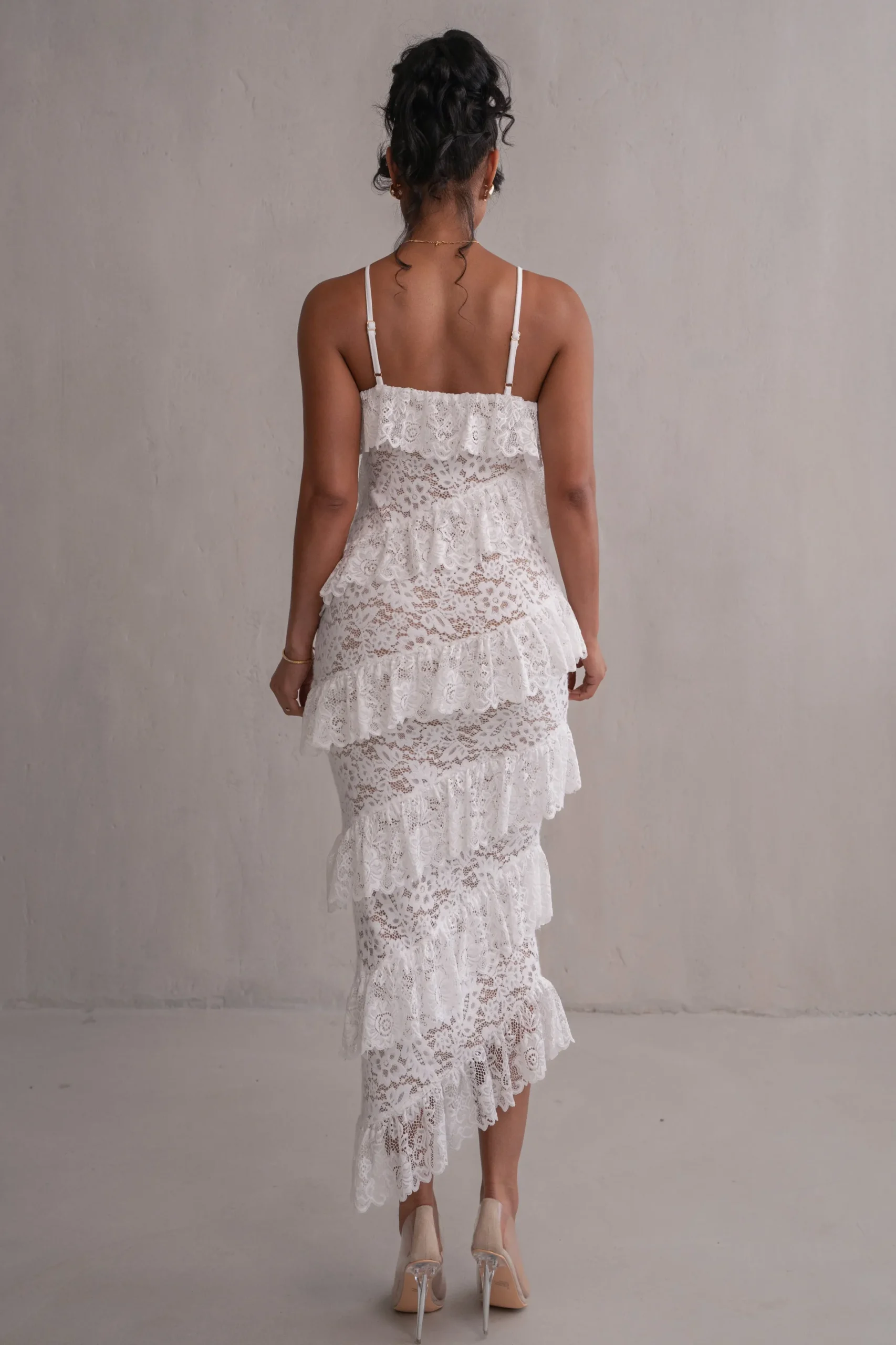 JLUXLABEL Ivory Feeling Of Forever Ruffle Dress
