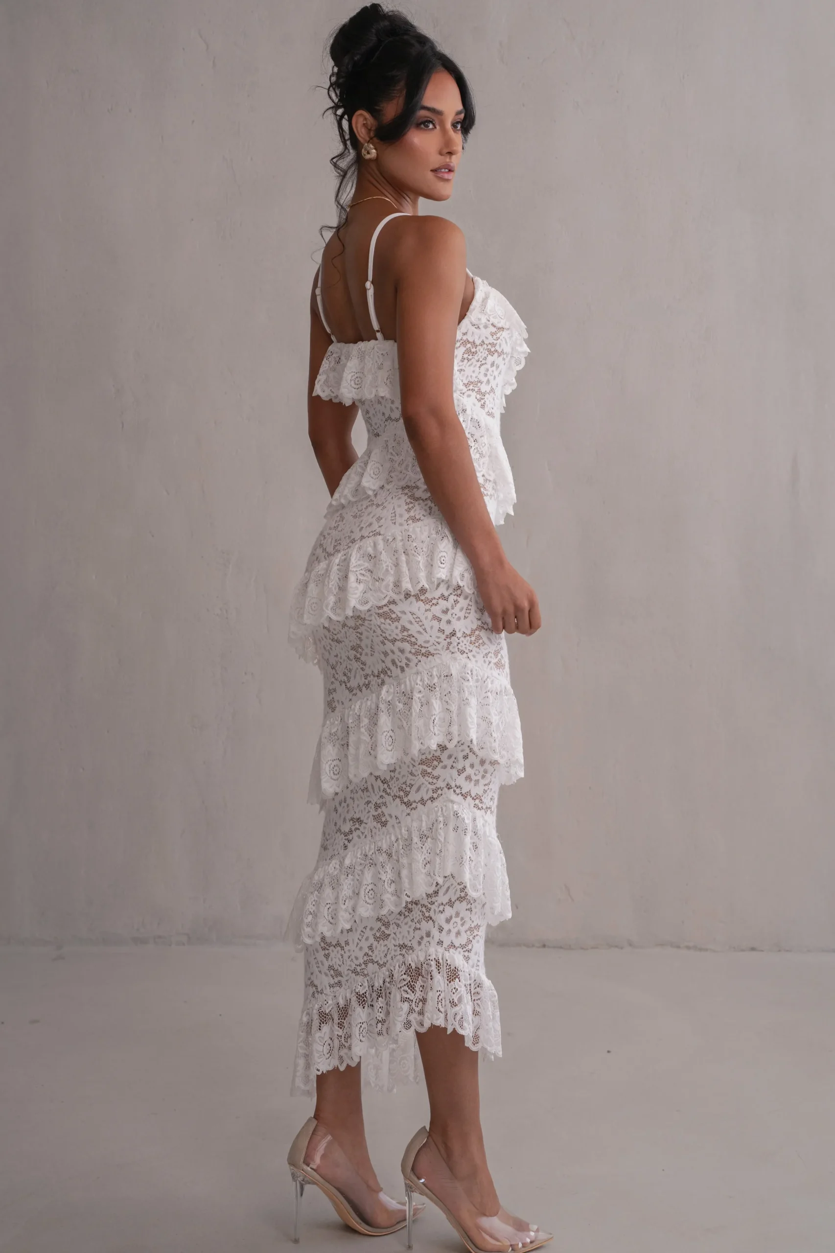JLUXLABEL Ivory Feeling Of Forever Ruffle Dress