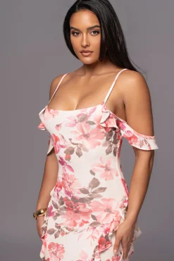 JLUXLABEL Ivory Floral Maude Maxi Dress