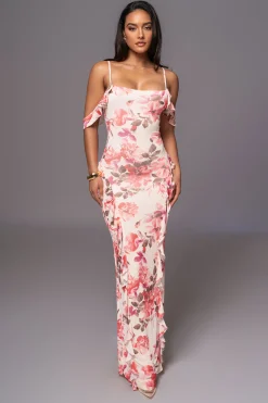 JLUXLABEL Ivory Floral Maude Maxi Dress