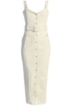 JLUXLABEL Ivory Forever Summer Belted Dress