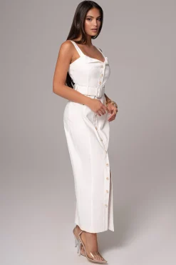 JLUXLABEL Ivory Forever Summer Belted Dress