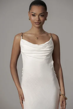 JLUXLABEL Ivory Getaway Linen Maxi Dress