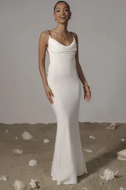 JLUXLABEL Ivory Getaway Linen Maxi Dress