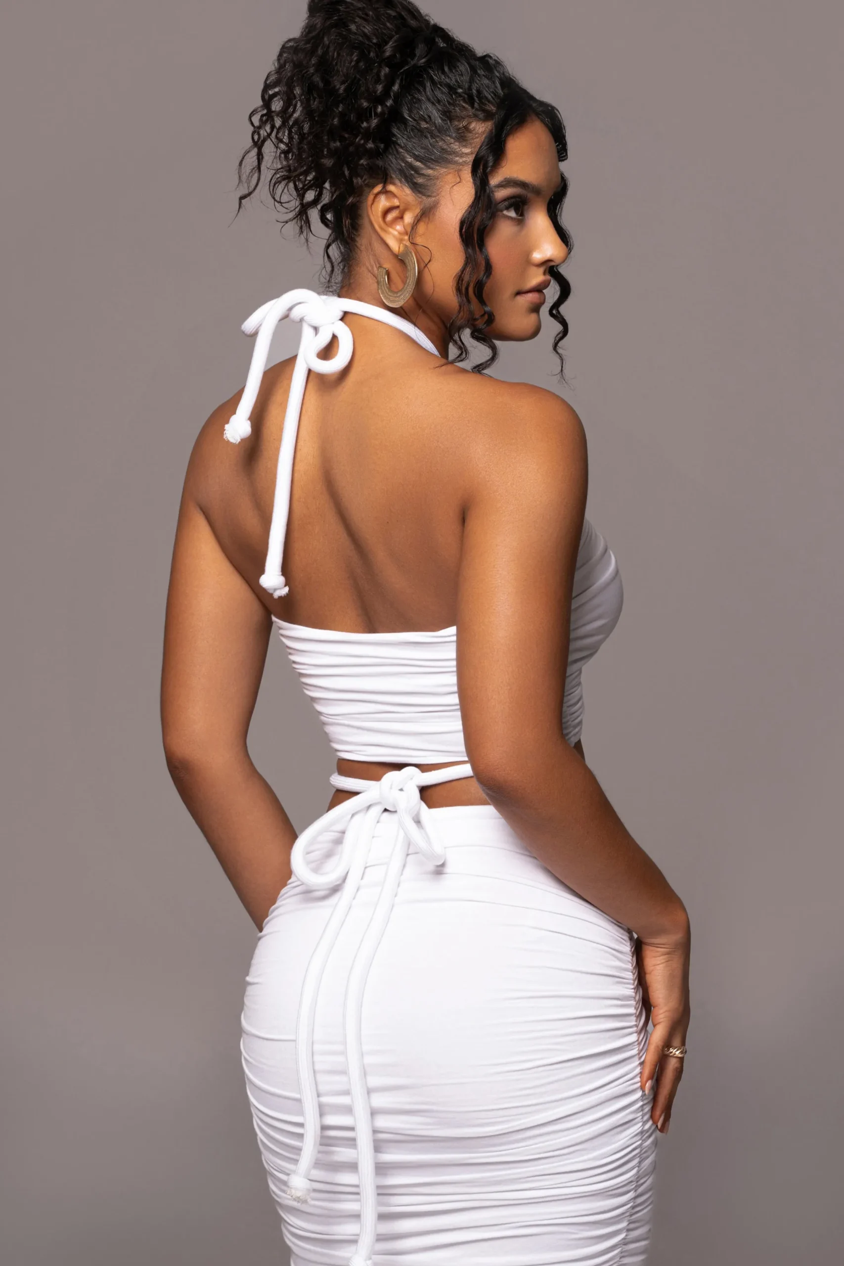 JLUXLABEL Ivory Go The Distance Skirt Set