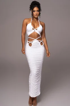 JLUXLABEL Ivory Go The Distance Skirt Set