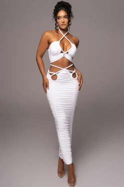 JLUXLABEL Ivory Go The Distance Skirt Set