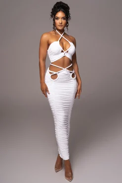 JLUXLABEL Ivory Go The Distance Skirt Set