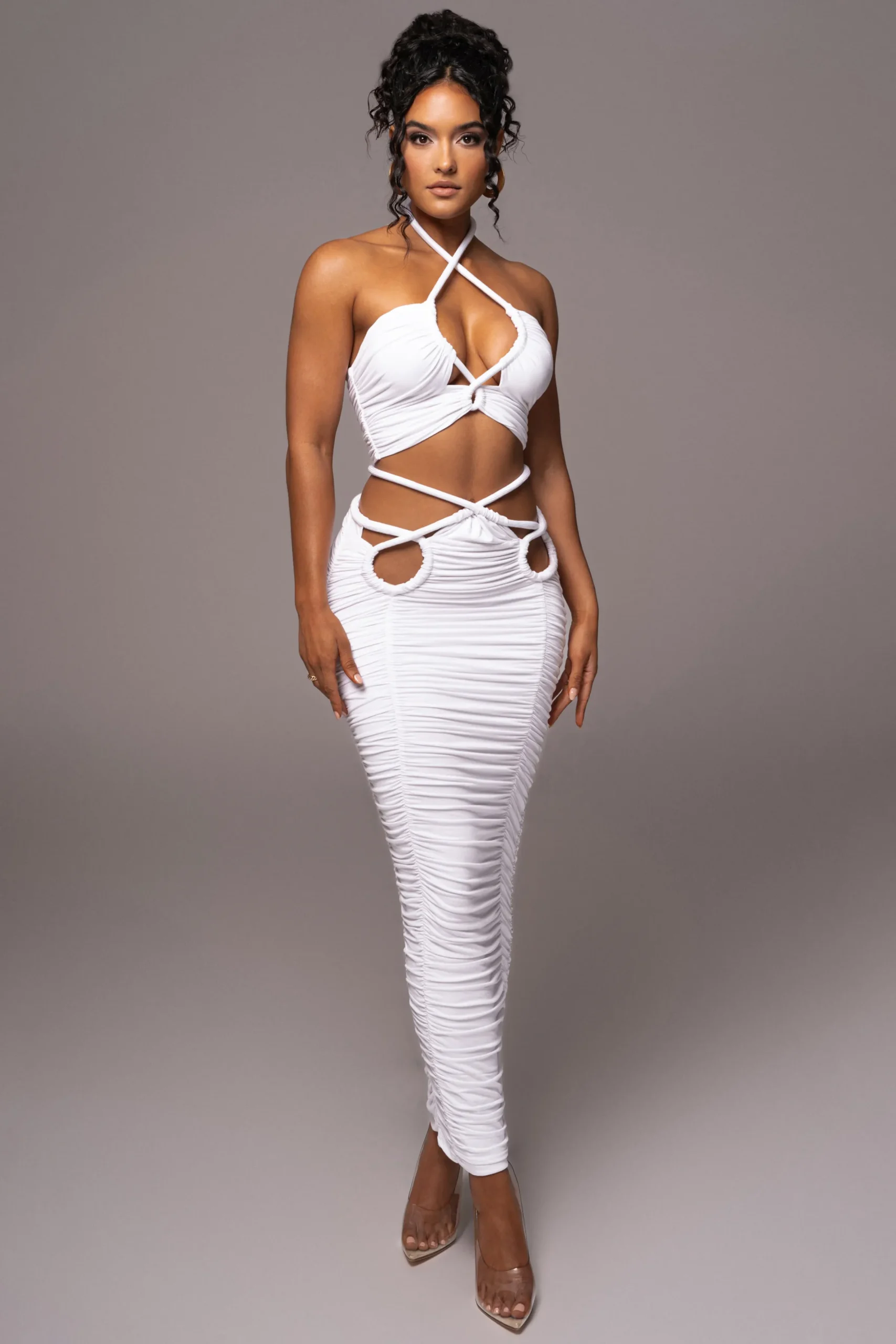 JLUXLABEL Ivory Go The Distance Skirt Set