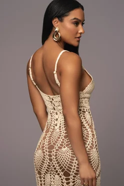 JLUXLABEL Ivory Great Escape Crochet Maxi Dress