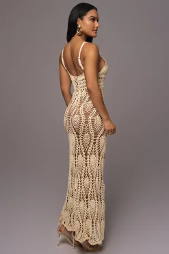 JLUXLABEL Ivory Great Escape Crochet Maxi Dress