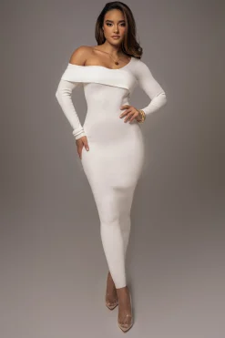 JLUXLABEL Ivory Harper Knit Maxi Dress