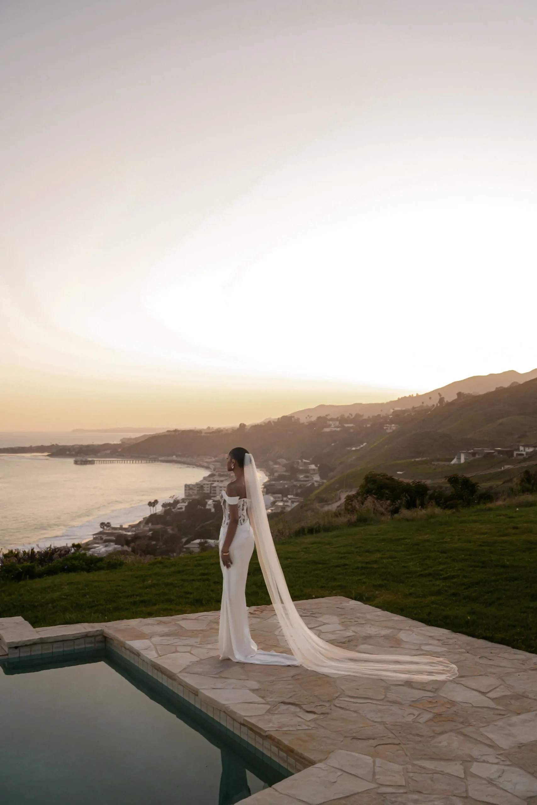 JLUXLABEL Ivory Infinite Love Satin Gown