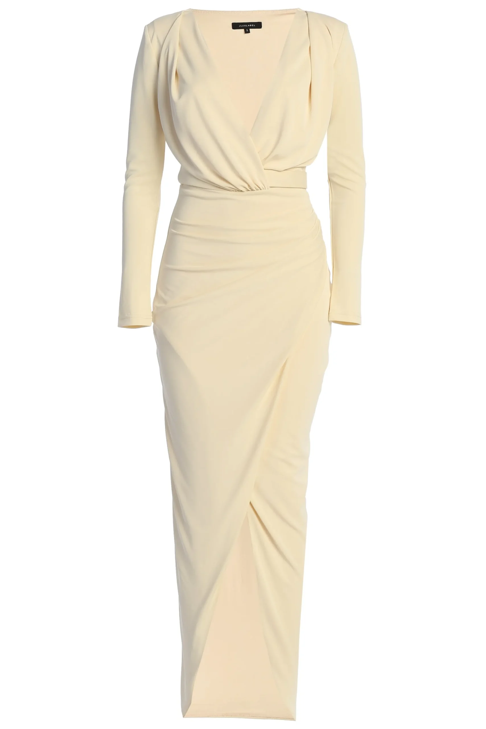 JLUXLABEL Ivory Jamie Plunge Maxi Dress