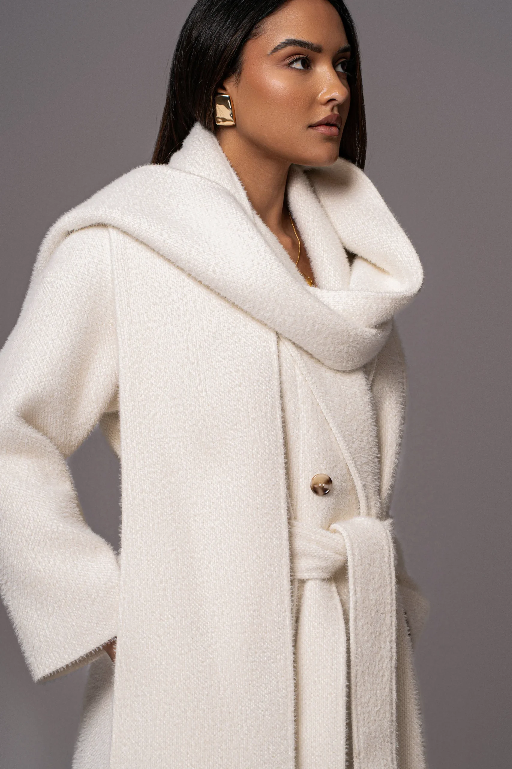 JLUXLABEL Ivory Jonah Coat