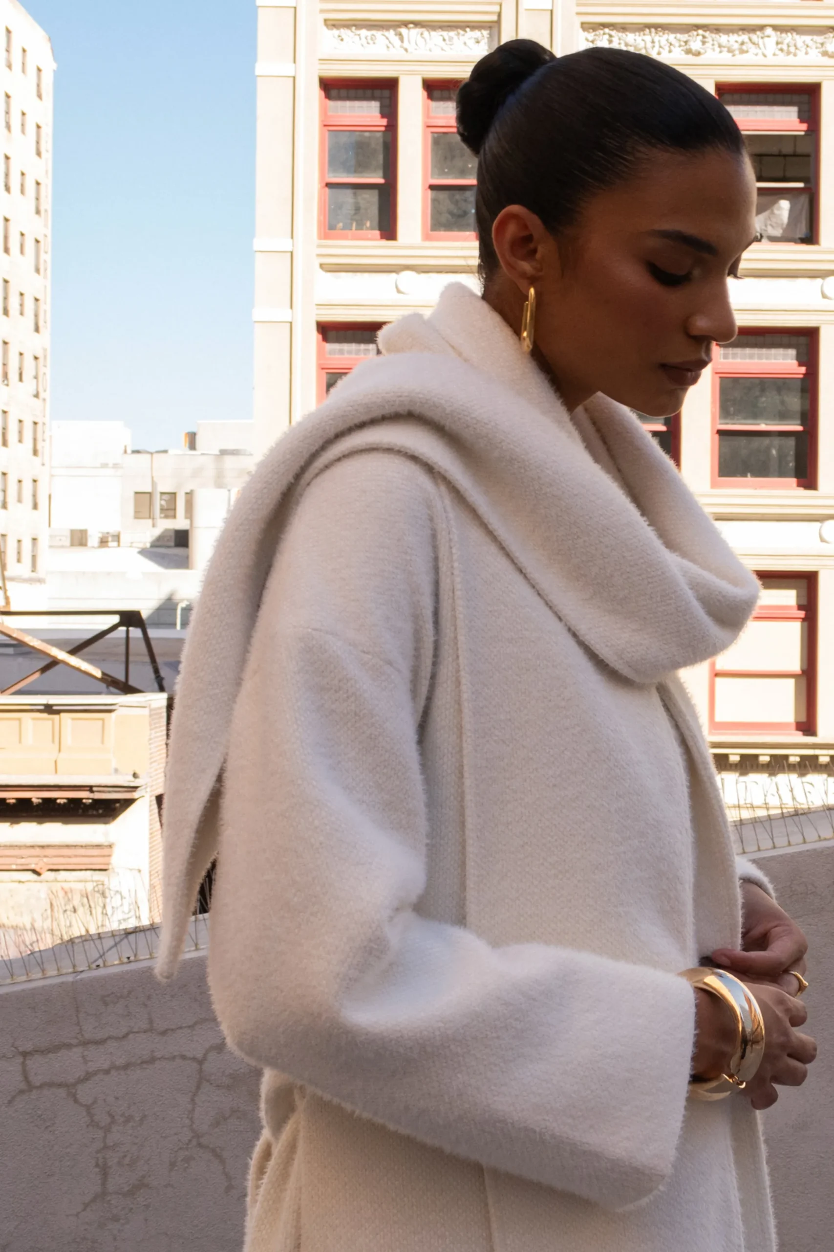 JLUXLABEL Ivory Jonah Coat