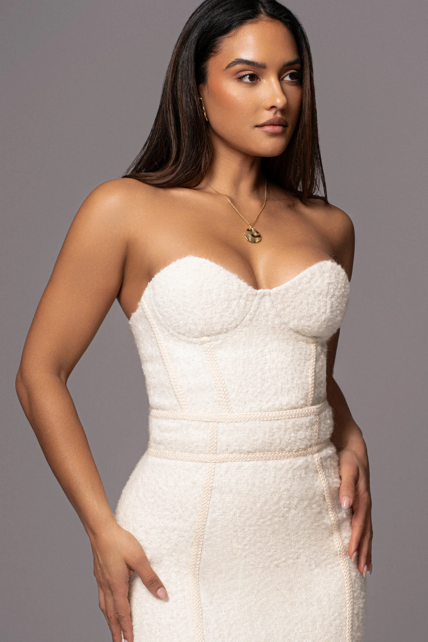 JLUXLABEL Ivory Jozie Bustier Top
