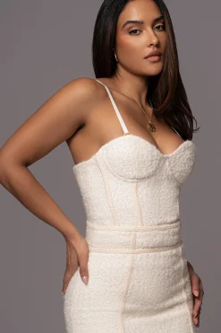 JLUXLABEL Ivory Jozie Bustier Top