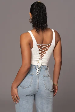 JLUXLABEL Ivory Juliette Knit Belted One Piece