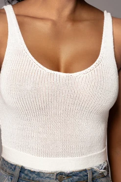 JLUXLABEL Ivory Juliette Knit Belted One Piece