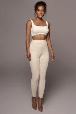 JLUXLABEL Ivory Juniper Chenille Sweater Pant
