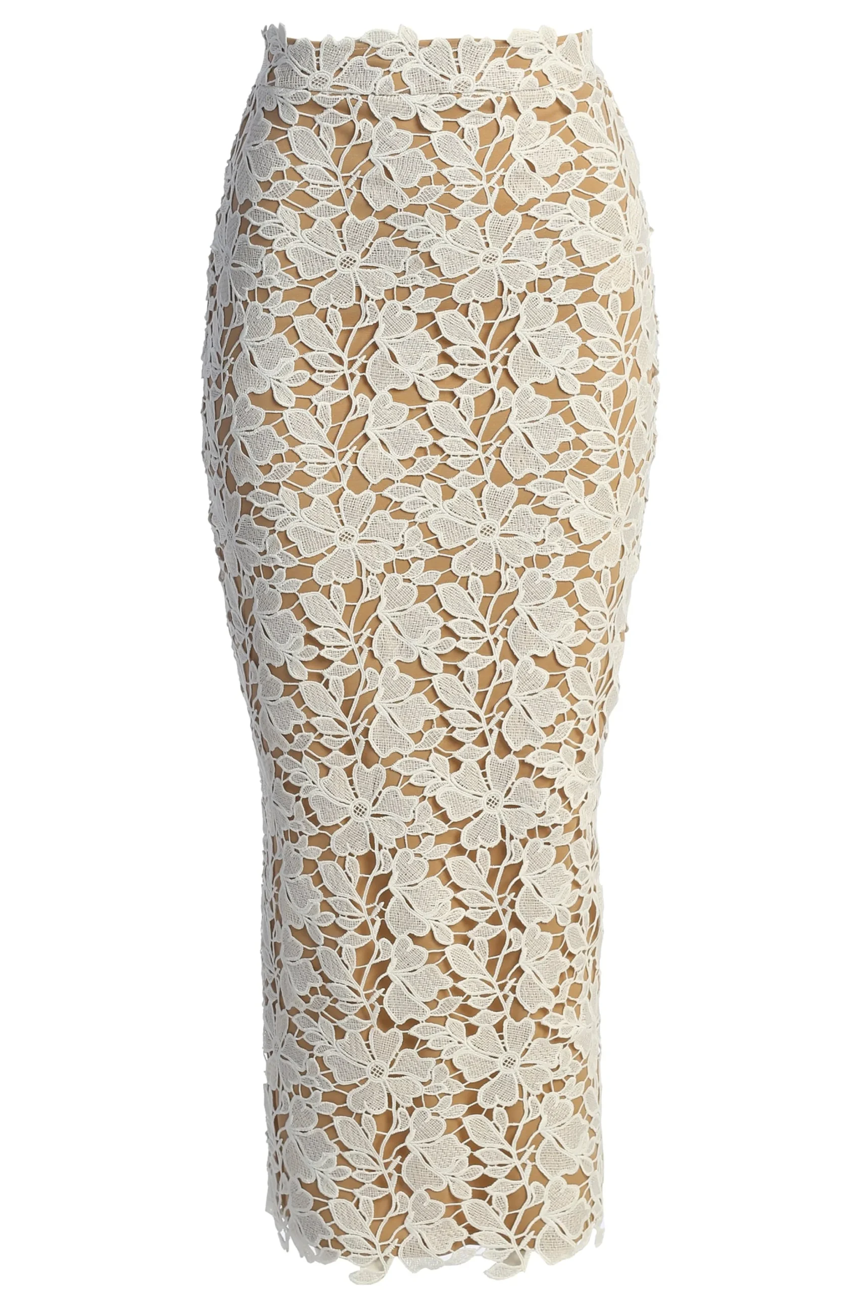 JLUXLABEL Ivory Lace Romance Maxi Skirt