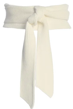 JLUXLABEL Ivory Lagos Knit Belt