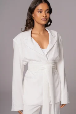 JLUXLABEL Ivory Lagos Knit Belt